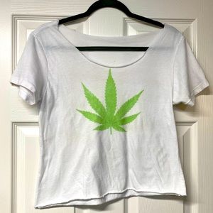 Green Leaf Whit crop top